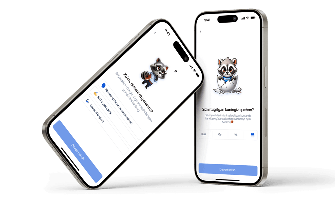 Mobile app mockup
